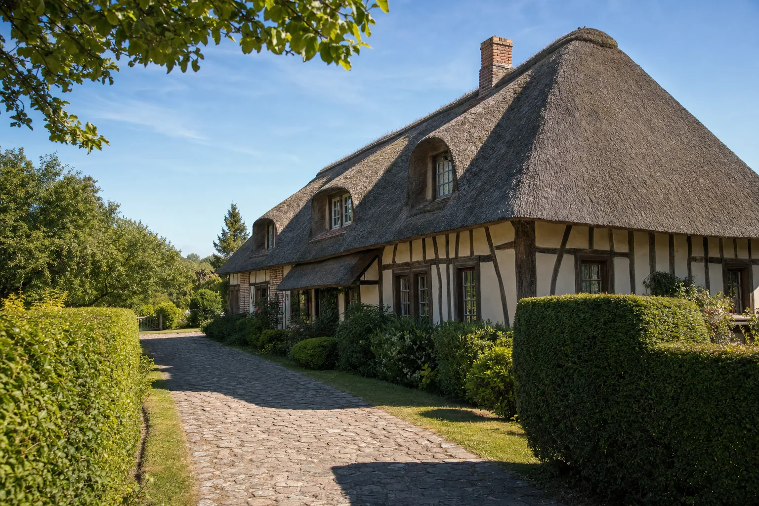 Chaumiere normande typique de Cailly-sur-Eure en Seine-Eure (Eure 27490), estimation immobiliere gratuite